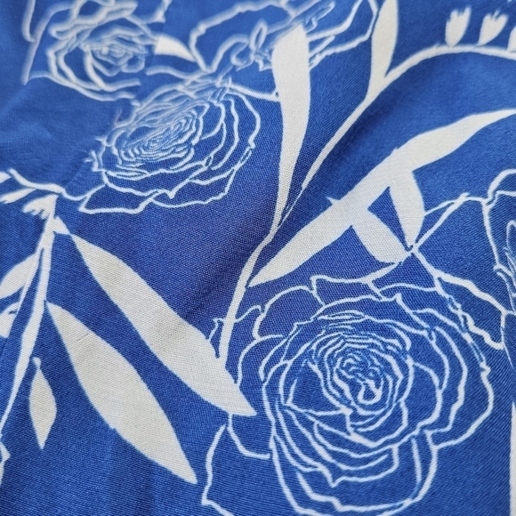 Thakoon Collective Blue Leaf Ruffle Short Slip Dress Size 0 - Picture 5 of 8